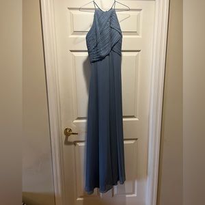 Levkoff size 16 blue grey bridesmaids dress in good condition. Worn once.